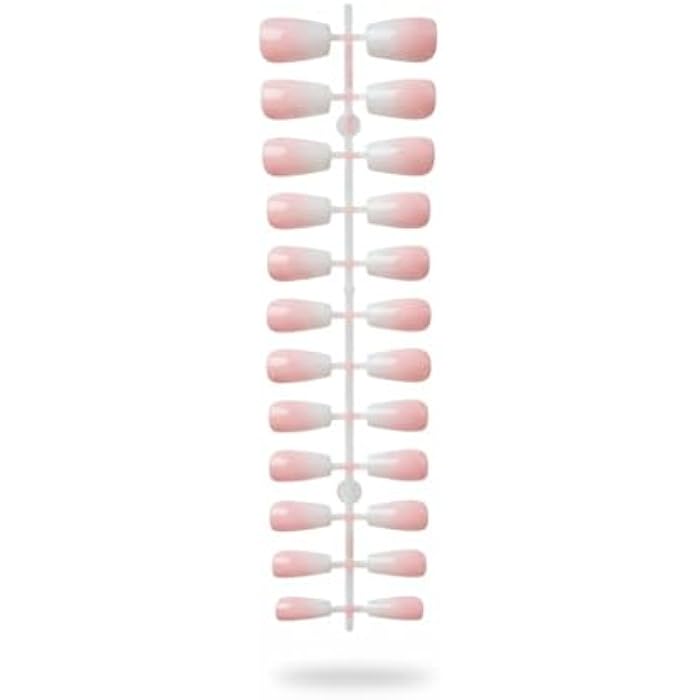 Fake Nail Short Coffin Tips Press on Nails for Women and Girls Nail Art Decoration 30pcs- N02 - Image 1
